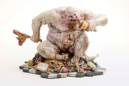 figura de los siete pecados capitales