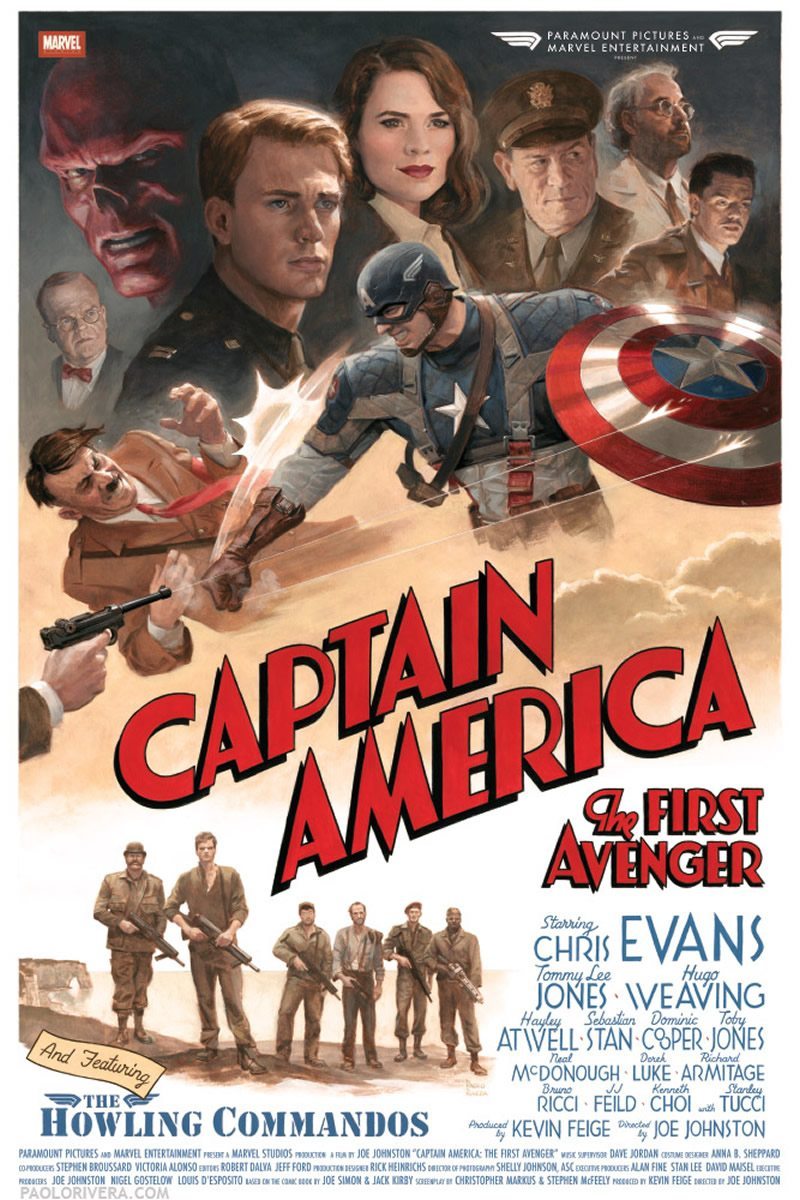 capitan america: el primer vengador póster retro