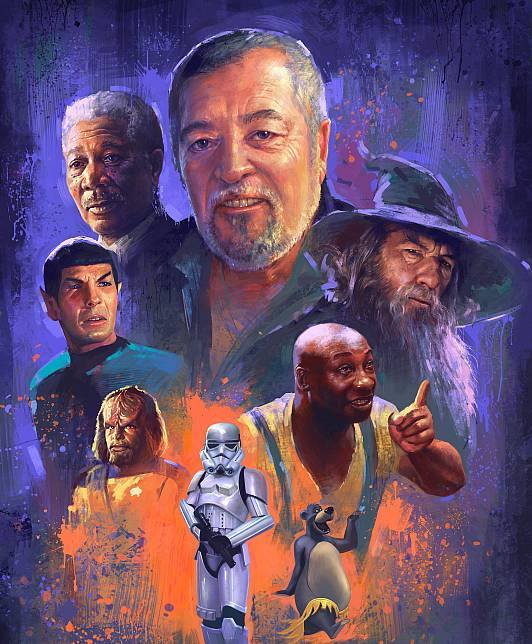 ilustración de pepe mediavilla realizada por marta nael - morgan freeman, gandalf