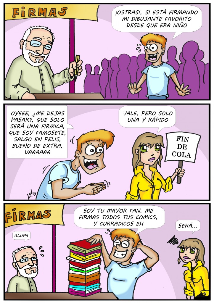 tira cómica 005 de 'willy, extra de cine y friki', de luis orús