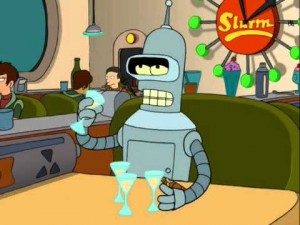 el mítico bender, en un bar
