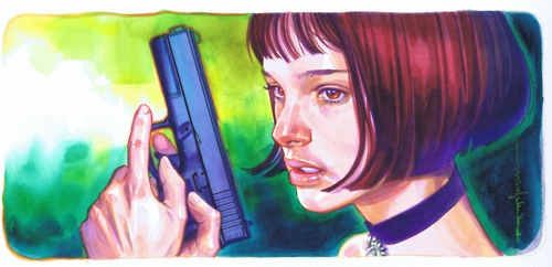 natalie portman en el profesional por catwoman por brian stelfreeze