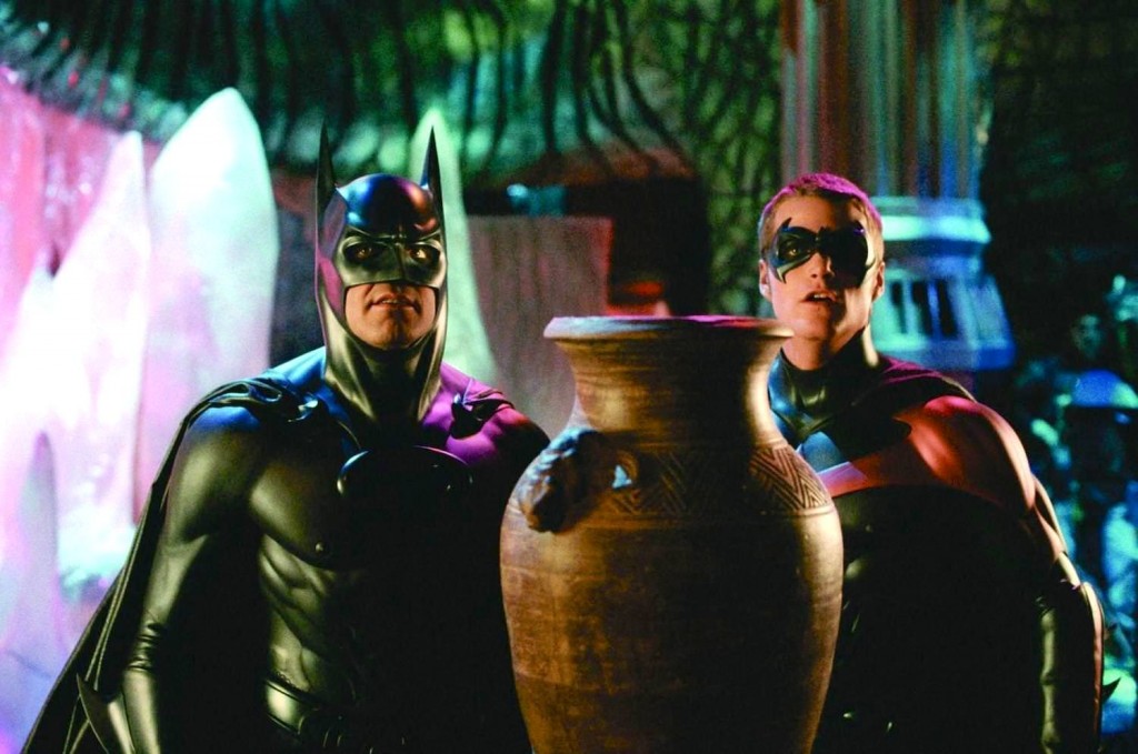 george clooney como batman junto a chris o'donnell como robin en 'batman y robin'
