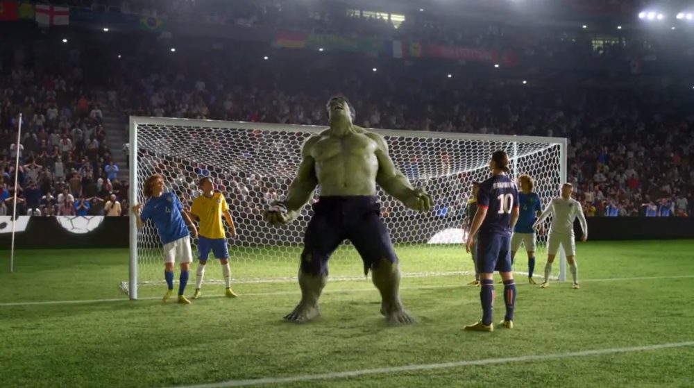 hulk en el nuevo anuncio nike fifa world cup 2014