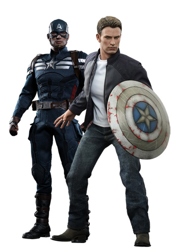 set captain america & steve rogers hot toys
