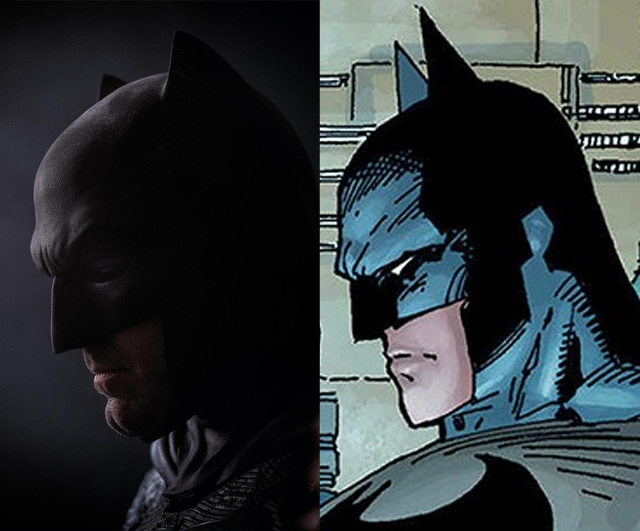 comparativa de traje de ben affleck con el batman de jim lee