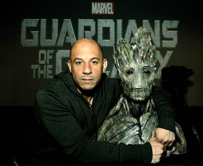 vin diesel presta su voz y movimientos a groot en guardianes de la galaxia