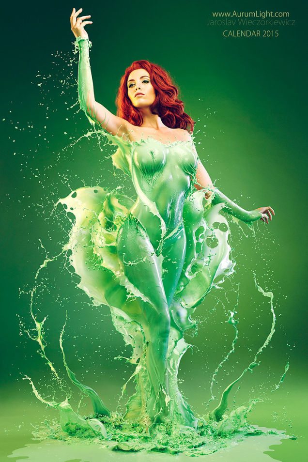 calendario 2015 superheroinas jaroslav wieczorkiewicz - - poison ivy