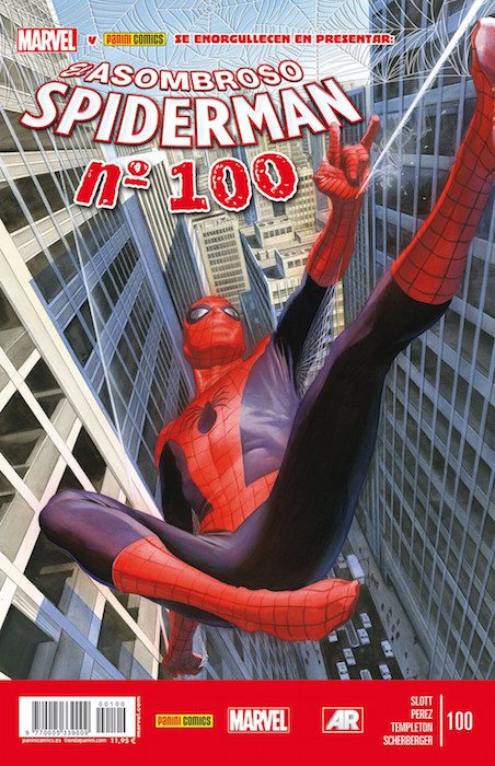 portada del número 100 de 'el asombroso spiderman'