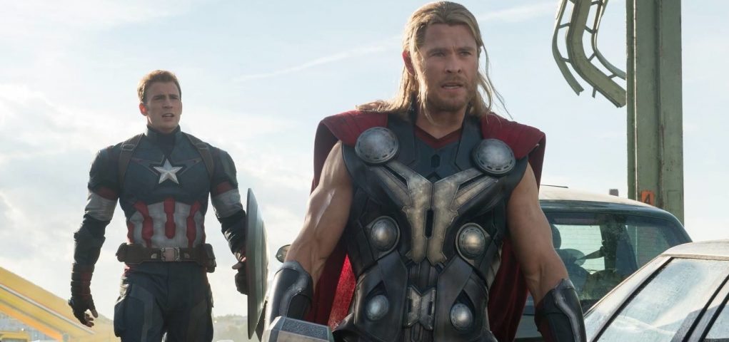 capitán américa y thor en vengadores: la era de ultron