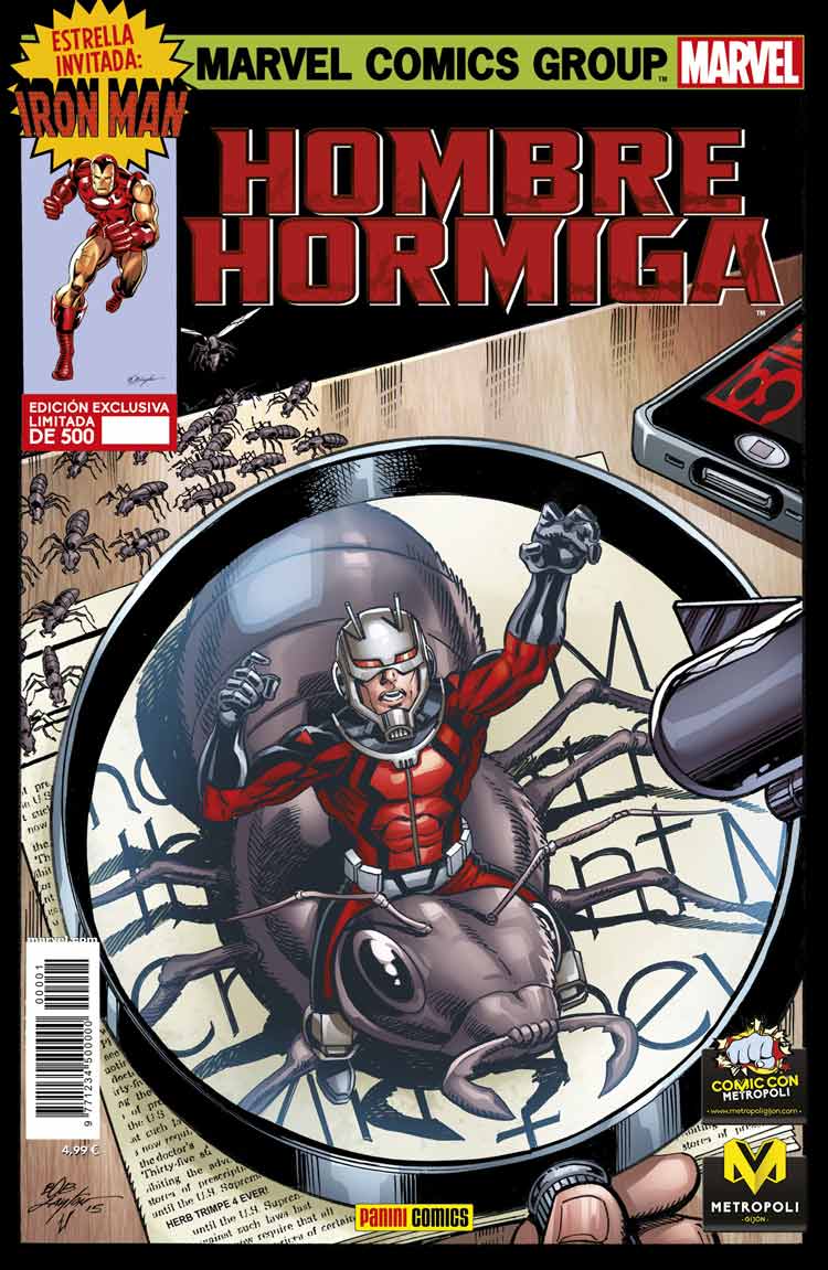 metropoli comic con portada de ant-man hombre hormiga
