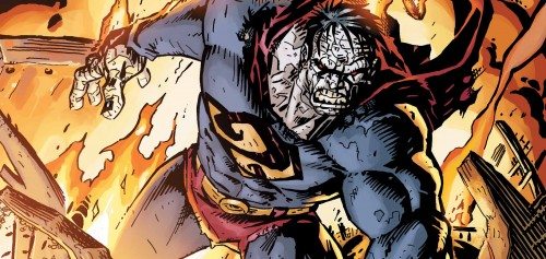 ilustración de bizarro, villano de superman en las viñetas de dc comics.