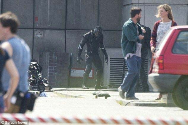 black panther en el rodaje de capitán américa: civil war
