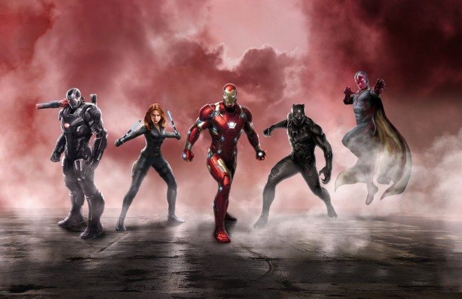 marvel: equipo iron man en capitán américa: civil war