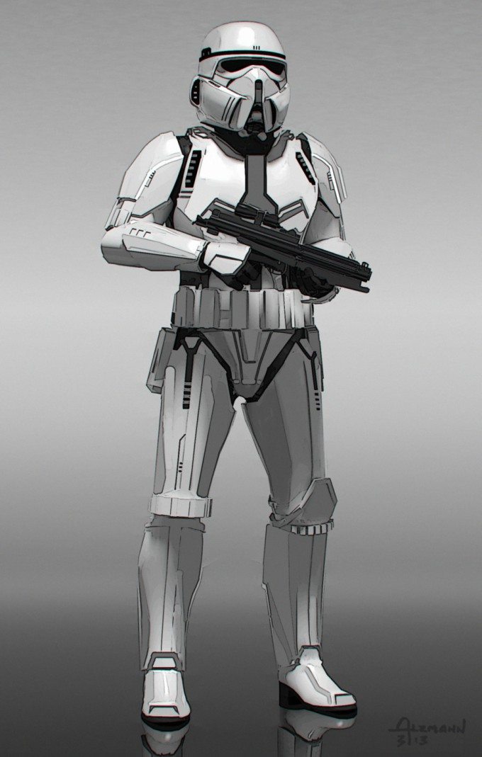 diseño de stormtrooper para el despertar de la fuerza