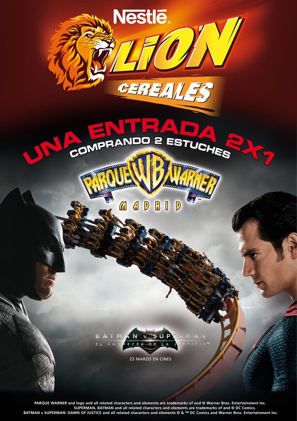 batman v superman cereales lion
