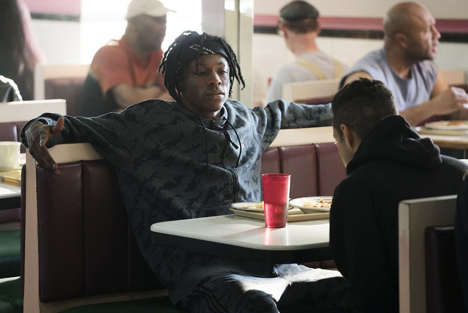 mr. robot -- pictured: joey bada$$ as leon -- (photo by: peter kramer/usa network)
