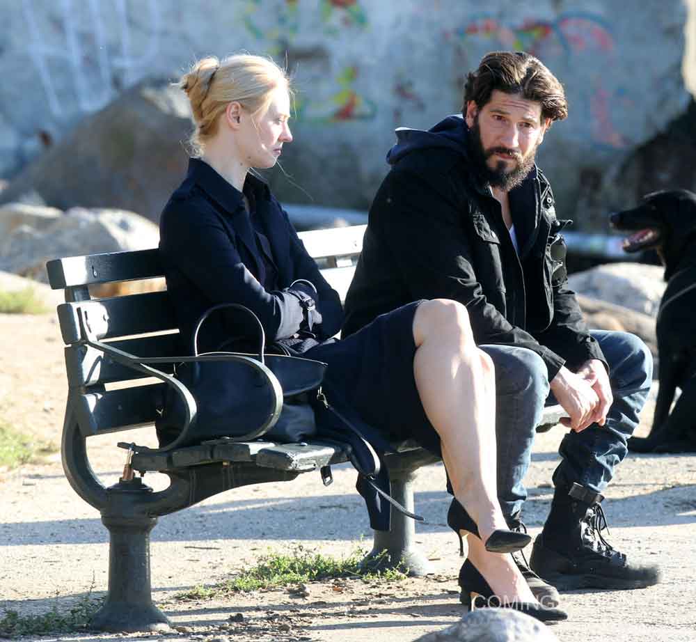 karen page en el rodaje de punisher