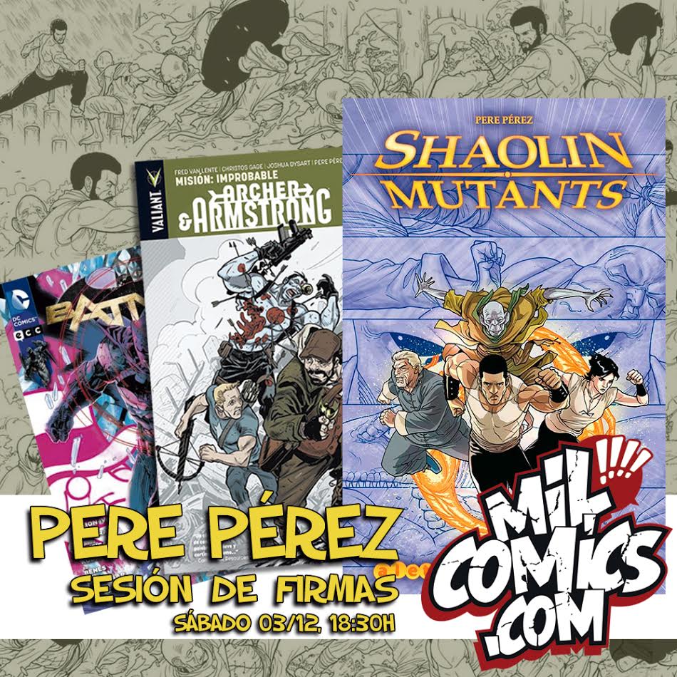 pere pérez presenta "shaolin mutants" en milcomics.com (zaragoza)