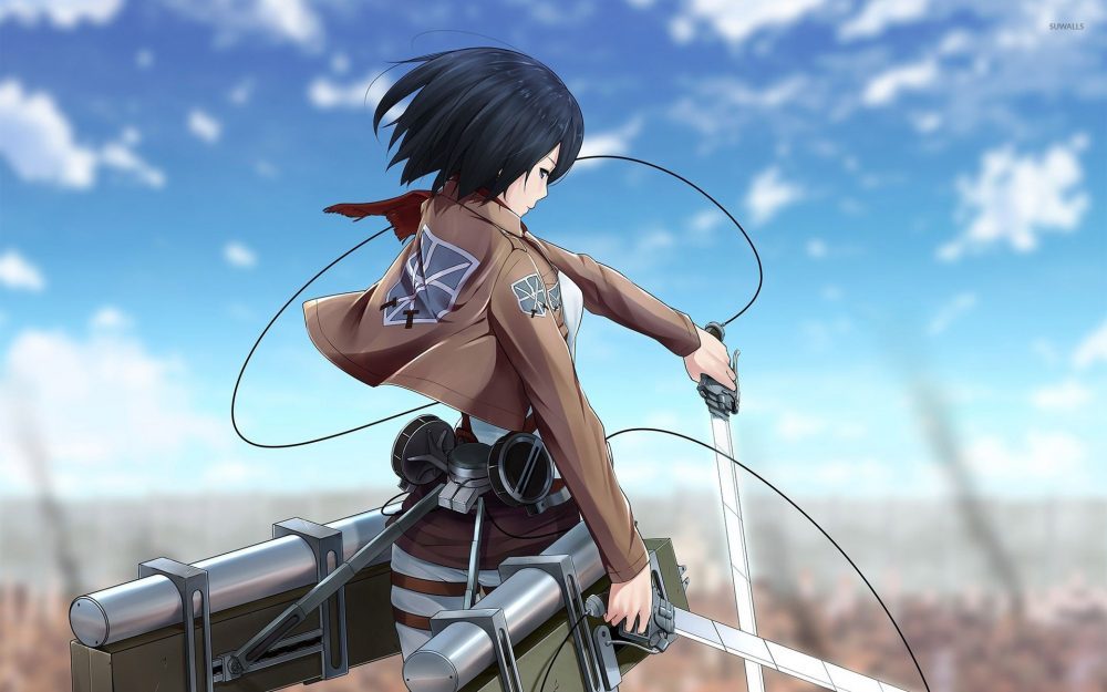 mikasa en ataque a los titanes