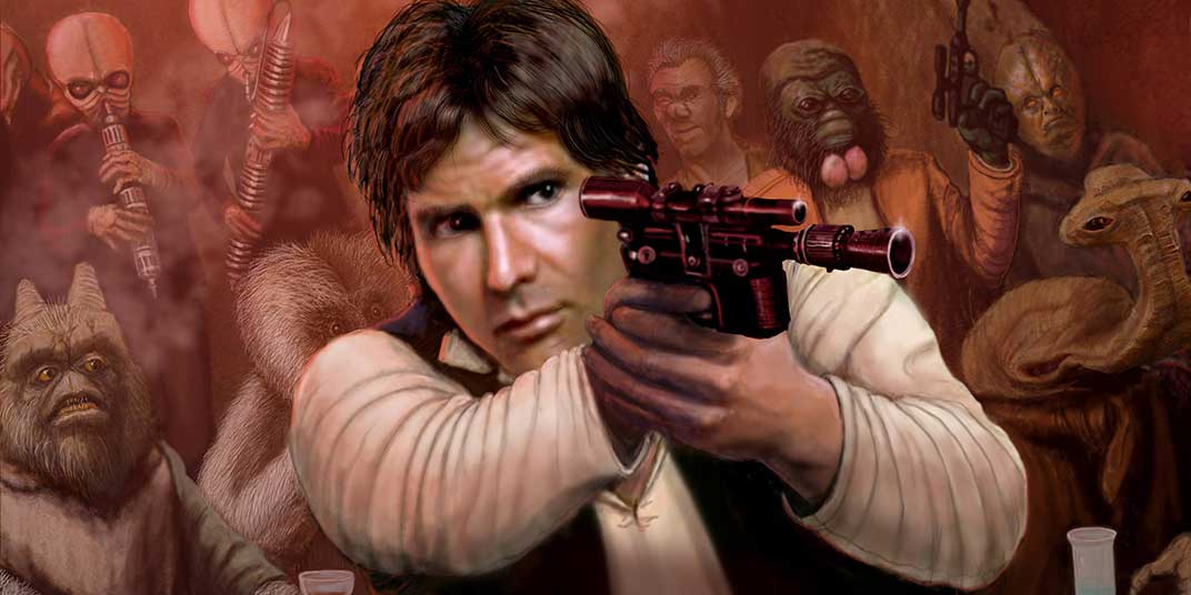 harrison ford como han solo en star wars