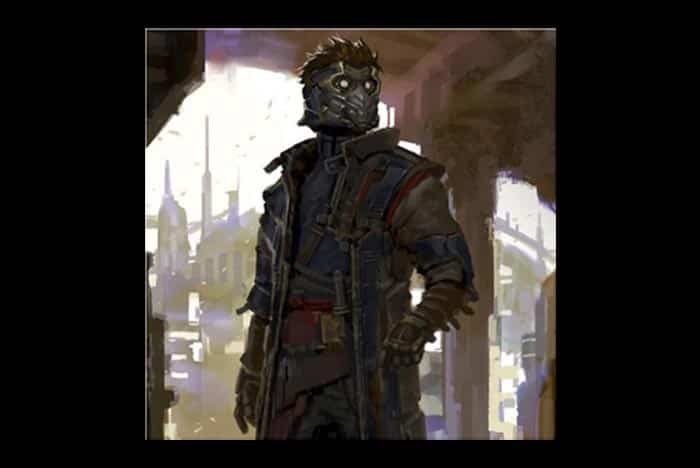 concept art de star-lord en 'guardianes de la galaxia'
