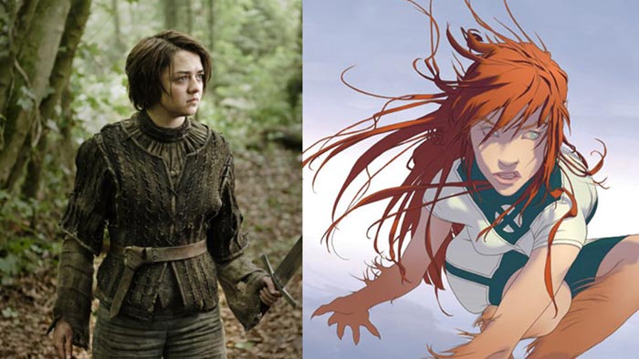 así se vería arya stark en 'x-men: new mutants' como wolfsbane