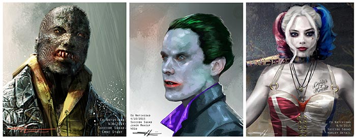 diseño de personajes de 'escuadrón suicida'