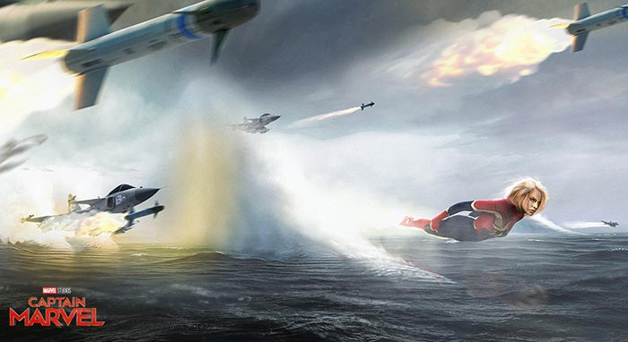 descripción del primer concept art de capitana marvel
