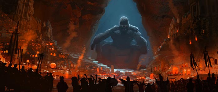 'kong: skull island': impresionantes concept arts de king kong