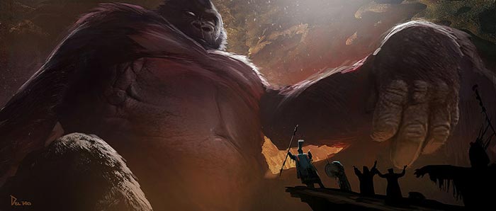 'kong: skull island': impresionantes concept arts de king kong