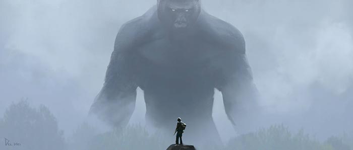 'kong: skull island': impresionantes concept arts de king kong