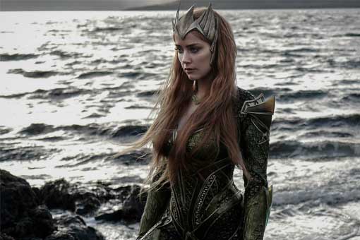 amber heard como mera en la liga de la justicia