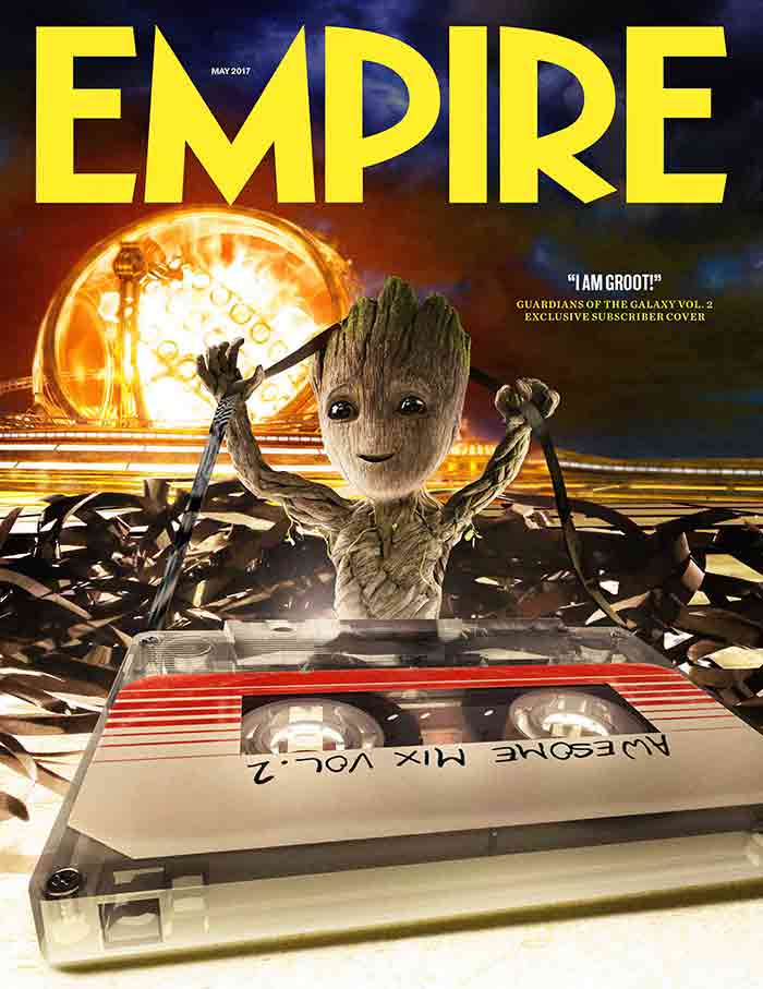 portada de empire con baby groot en 'guardianes de la galaxia vol. 2'