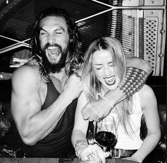 primera imagen de jason momoa y amber heard antes del rodaje de 'aquaman'
