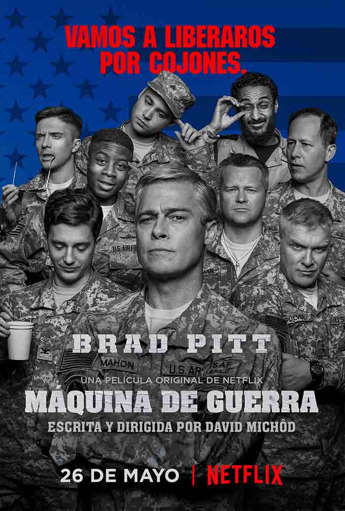 tráiler de 'máquina de guerra': película de netflix con brad pitt