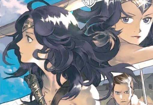 espectacular póster versión manga de 'wonder woman'