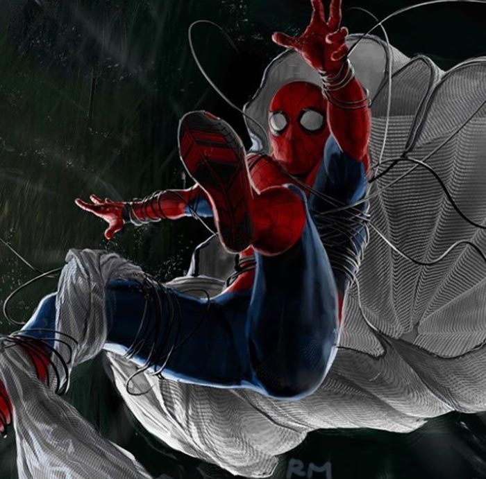 diseño alternativo de spider-man en spider-man: homecoming