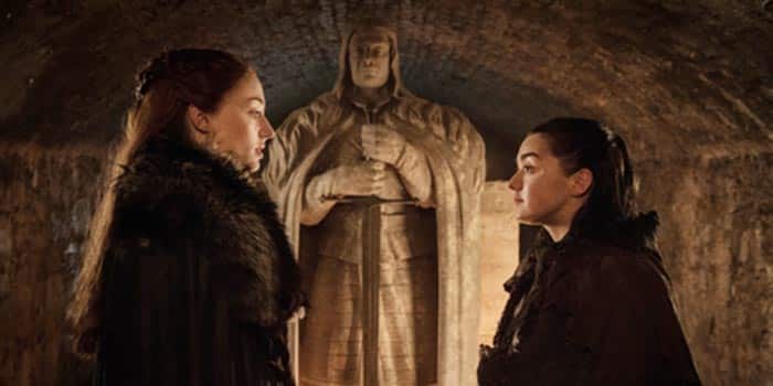 arya y sansa en juego de tronos (temporada 7)