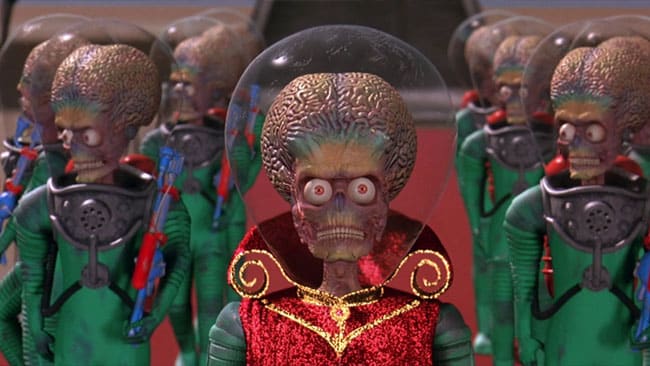 mars attacks! (1996) es una de las peores películas de tim burton