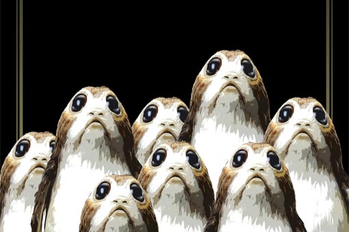 los porgs de star wars: los últimos jedi (2017)