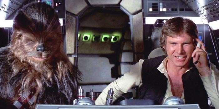 han solo y chewbacca