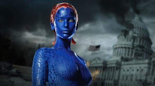 jennifer lawrence como mística en x-men: días del futuro pasado