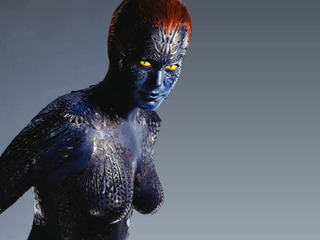 rebecca romijn como mística en las películas de x-men