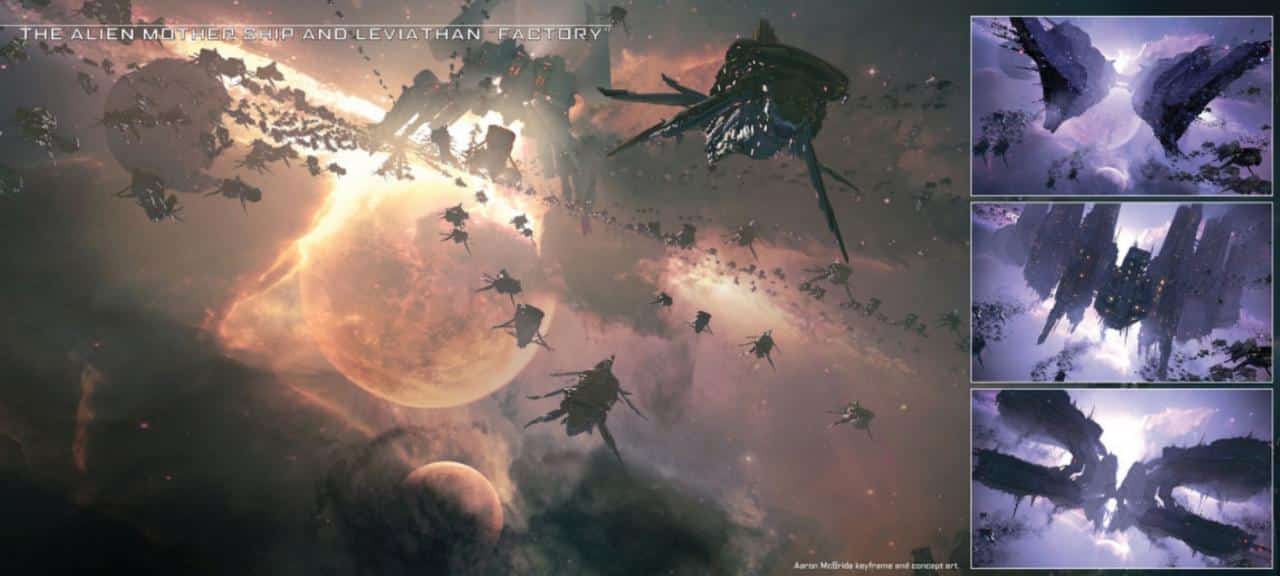 ejercito de thanos. concept art los vengadores