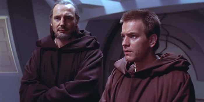 qui-gon jinn y obi-wan kenobi en star wars