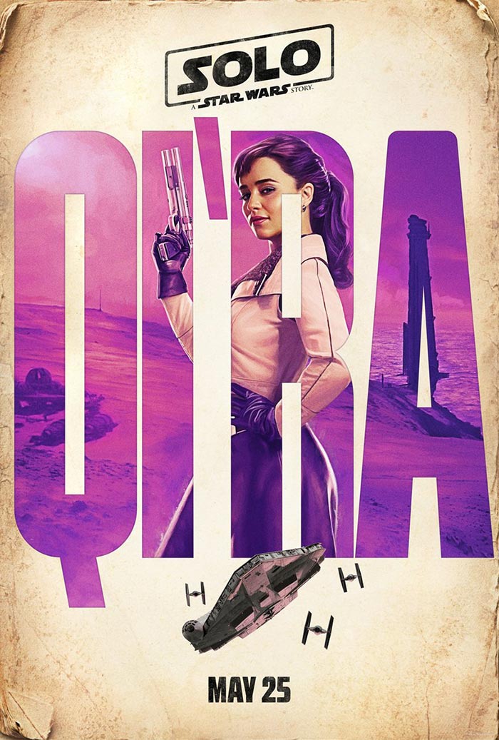 póster de qi'ra en han solo: una historia de star wars (solo: a star wars story)