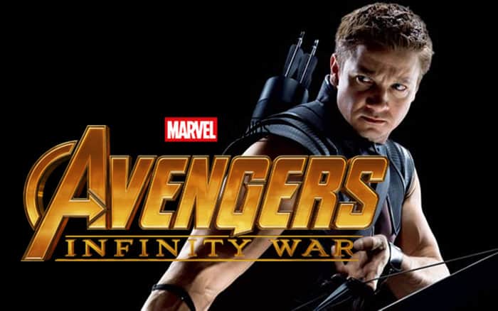 ojo de halcón en vengadores: infinity war (2018)