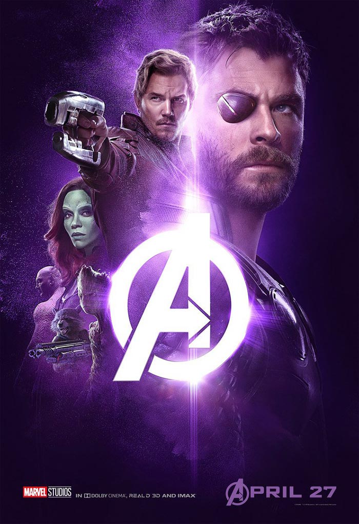 póster de vengadores: infinity war (2018)