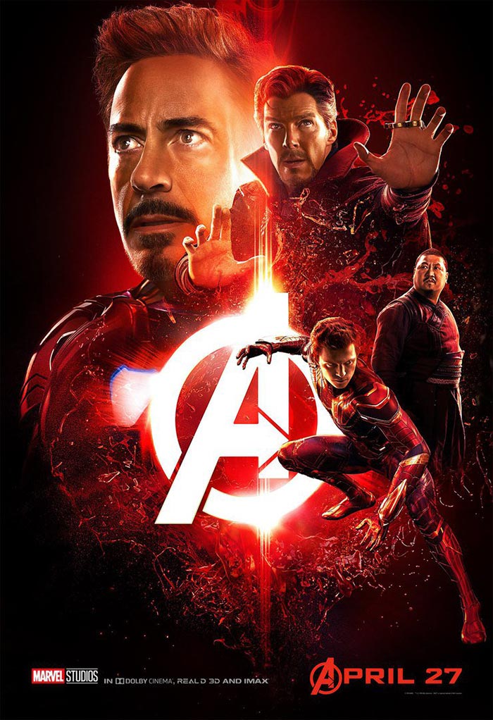 póster de vengadores: infinity war (2018)